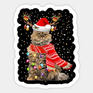 Selkirk Rex Cat Christmas Sticker